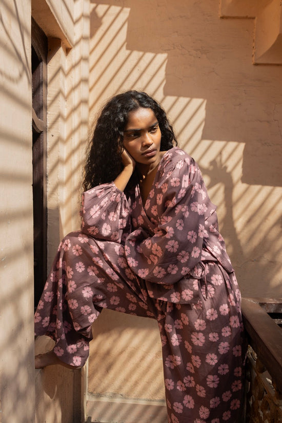 Eesha Wrap Top ~ Pink Cosmos