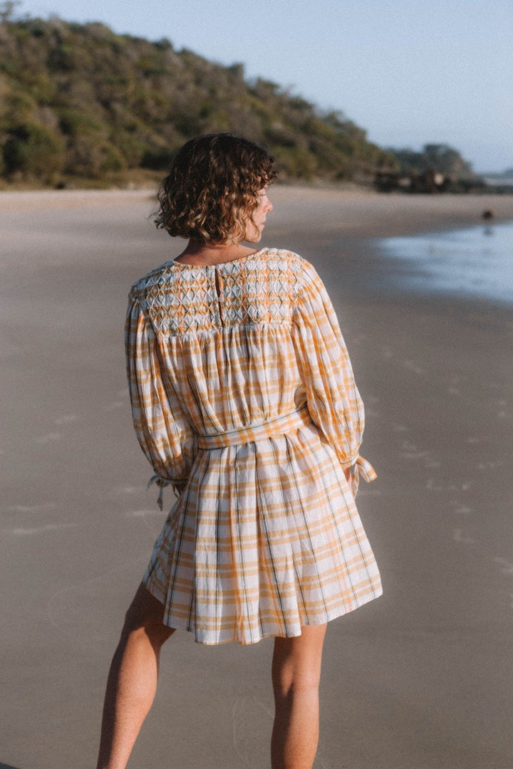 Freya Dress ~ Honeycomb Plaid