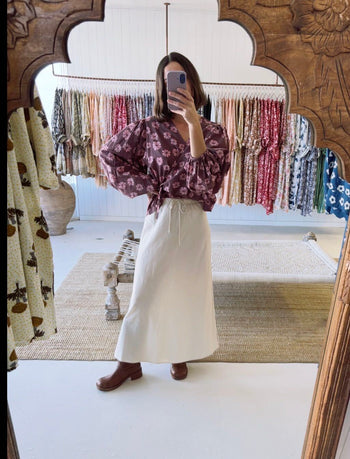 Eesha Wrap Top ~ Pink Cosmos