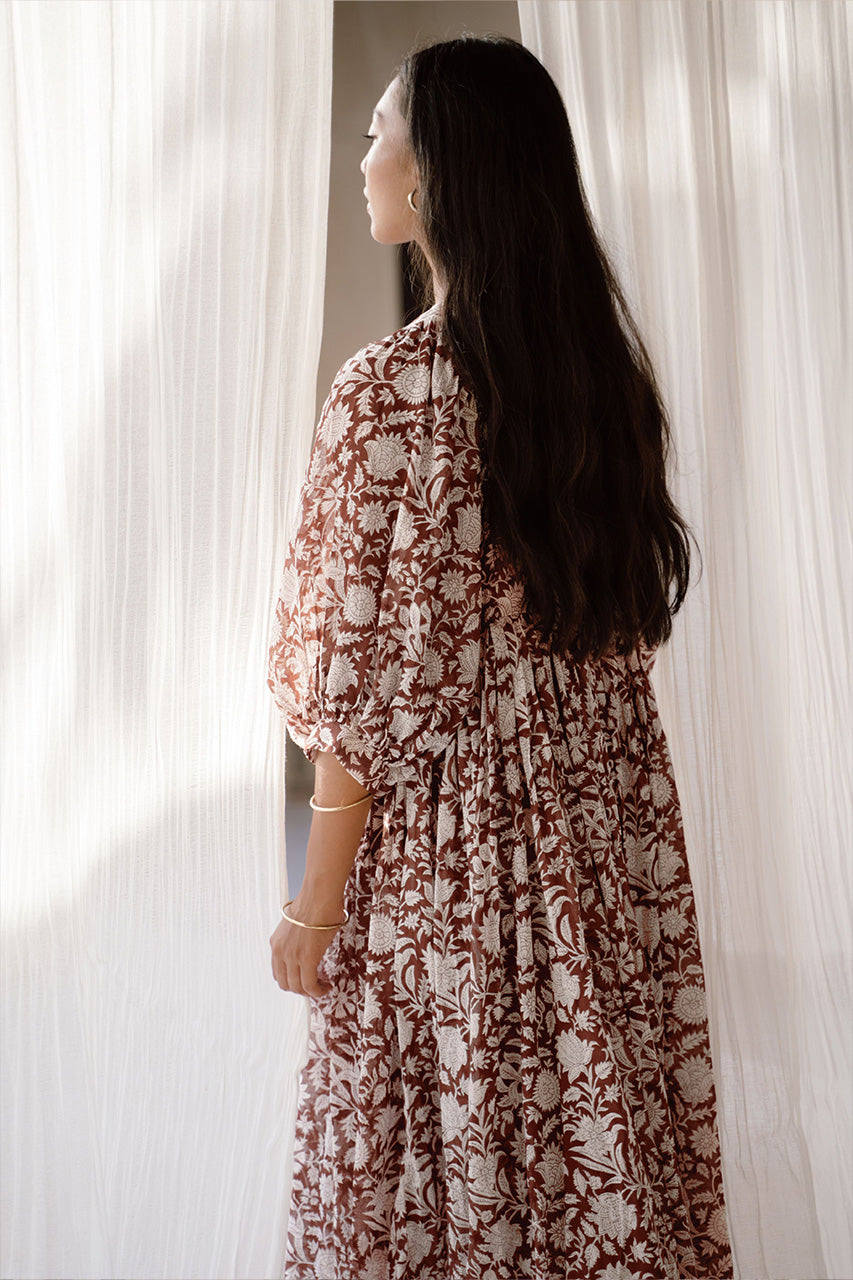 Kyra Midi Dress ~ Wine